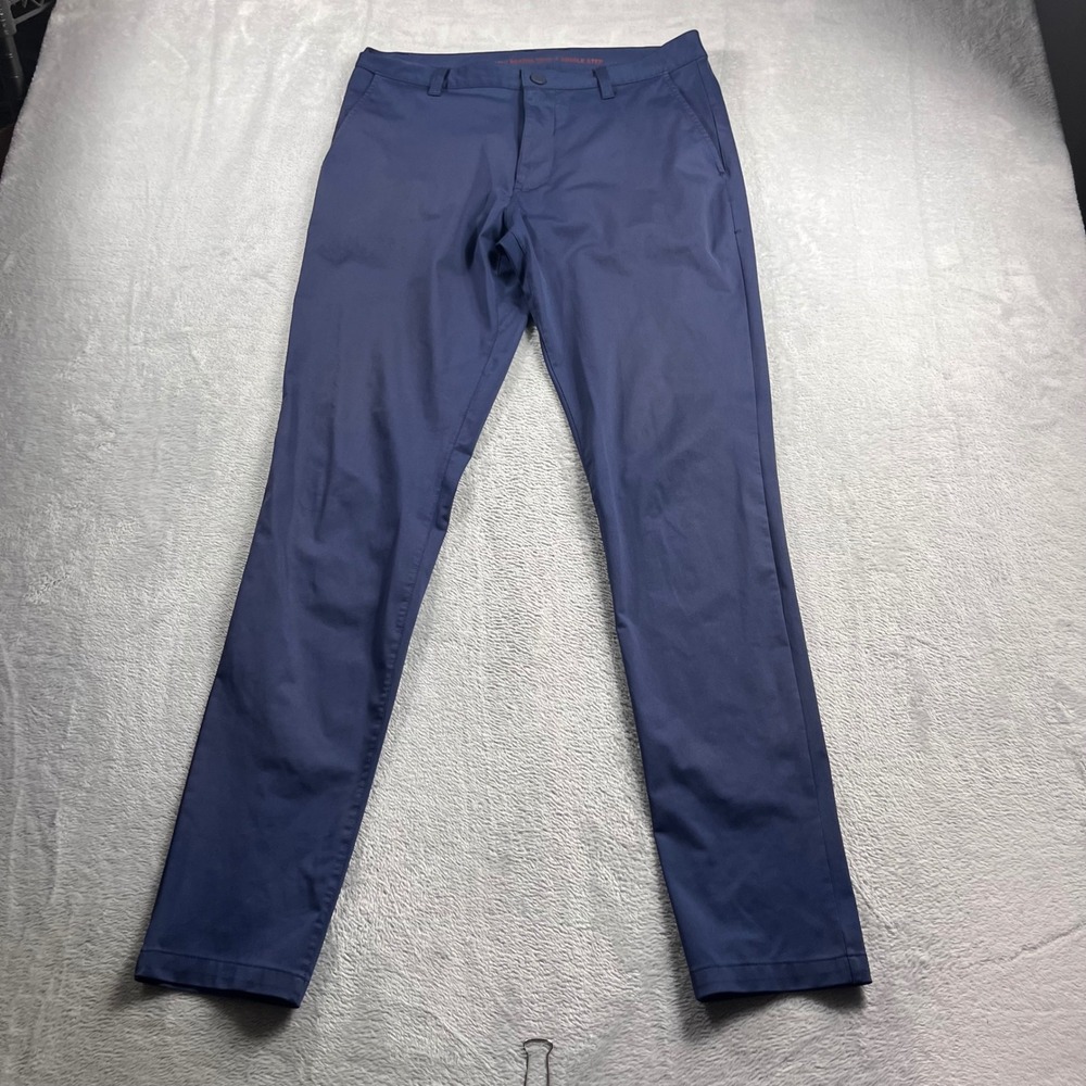 Rhone Commuter Pants Mens 32 Navy Blue Performance Stretch Slim Chino